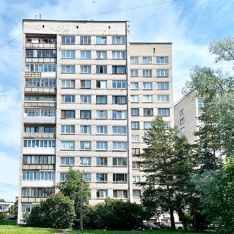 Двухкомнатная квартира 43 кв.м на улице Мосина в Сестрорецке