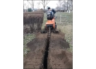 Копка траншей траншеекопателем - вода, газ, кабель